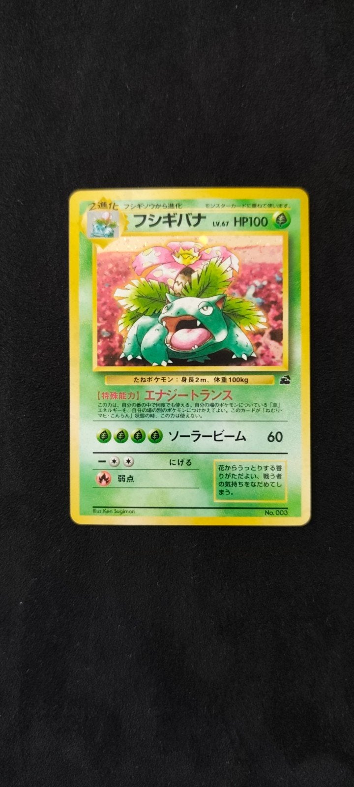 Venusaur No.003 Japanese CD Promo Holo Old Back, Ophalen, Zo goed als nieuw