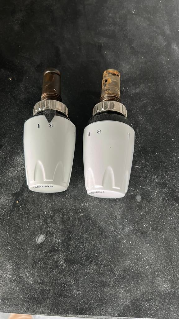 2 stuks Heimeier thermostaatkranen 1/2”, Ophalen, Zo goed als nieuw, Minder dan 60 cm, Cv-ketel of Combi-ketel