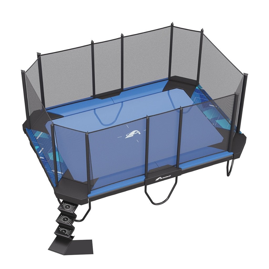 Akrobat XCITYX Trampoline 520x365cm Blauw - Showmodel, Ophalen