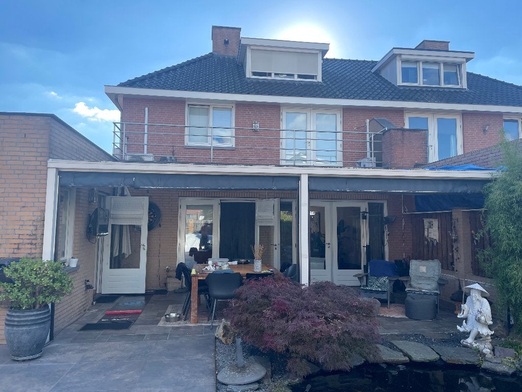Bestaande veranda, wit. Afmeting 7x4 meter, Ophalen, Gebruikt