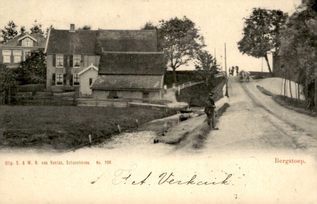 Bergambacht Bergstoep uitg. Van Nooten No 208 # 108, Verzamelen, Ansichtkaarten | Nederland, Verzenden, Voor 1920, Gelopen, Zuid-Holland