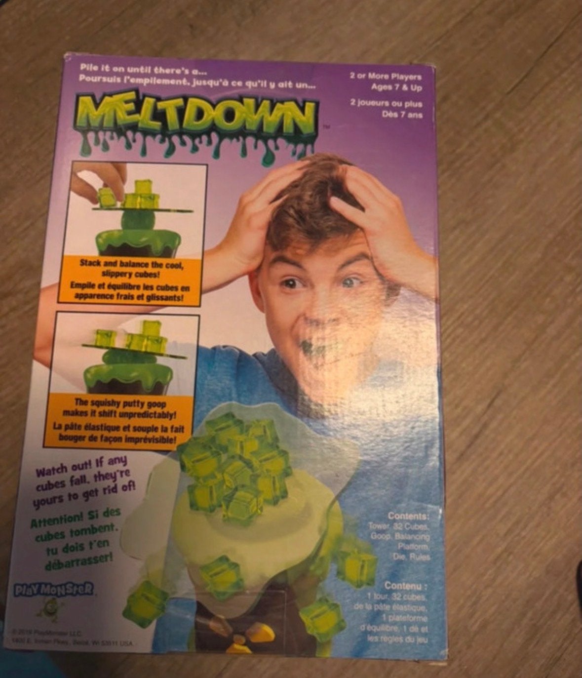 Meltdown: Stapel en balanceer de glibberige kubussen!, Drie of vier spelers, Ophalen of Verzenden, Gebruikt