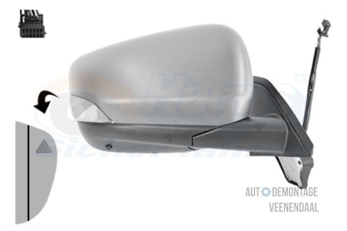 Buitenspiegel rechts van een Renault Kangoo, Auto-onderdelen, Gebruikt, -, -, Ophalen of Verzenden