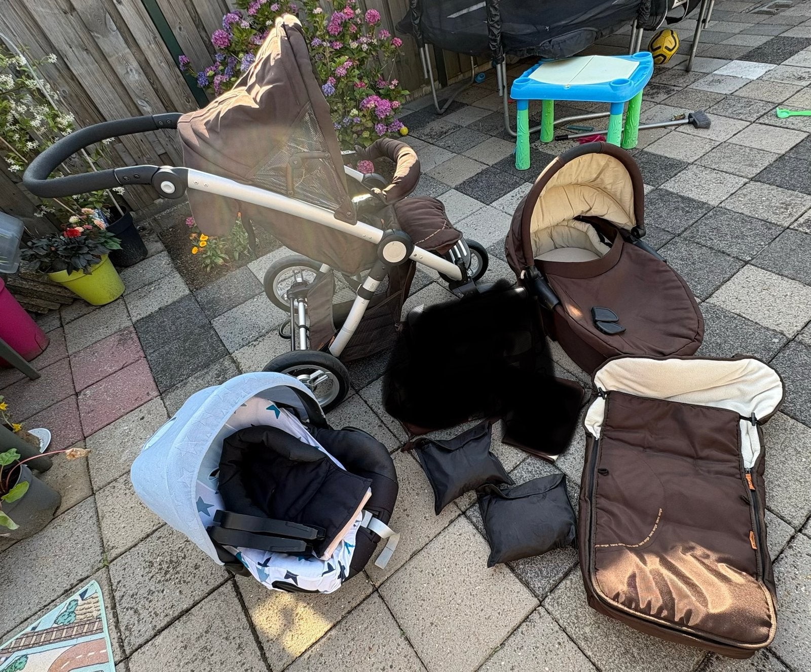 3in1 kinderwagen met extras, Ophalen