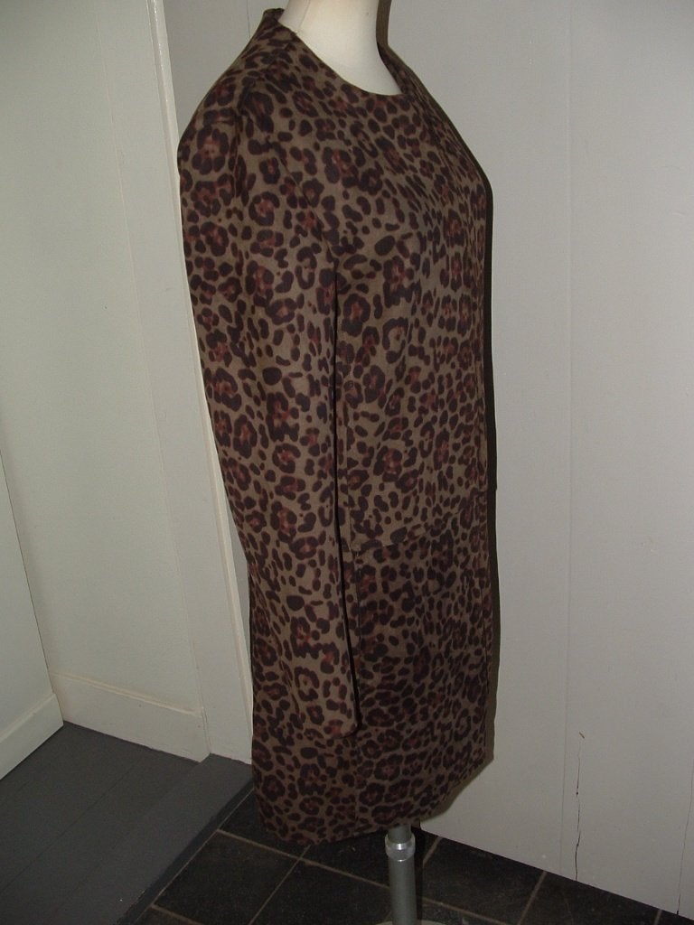 My Jewellery suedine leopard lange blazer vest jasje maat S, My Jewellery, Ophalen of Verzenden, Zo goed als nieuw, Jasje