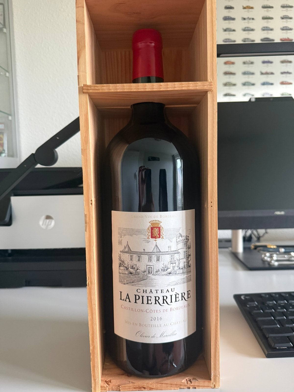 Chateau La Pieriere 2016, Ophalen of Verzenden, Zo goed als nieuw, Frankrijk, Rode wijn