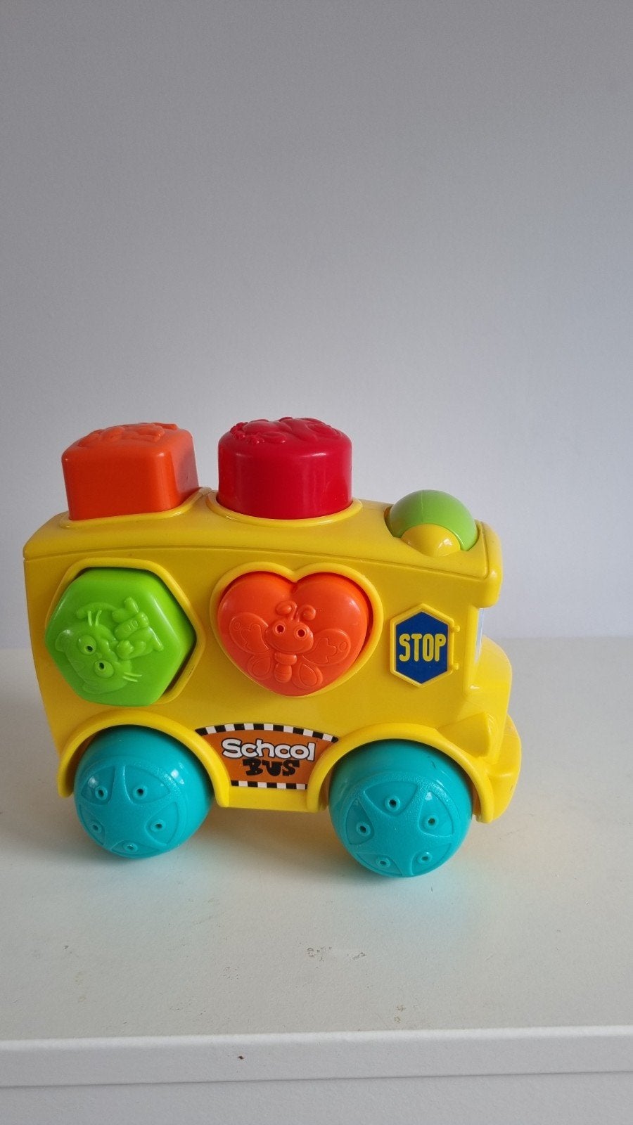 Vrolijke Schoolbus Vormensorteerder - Gebruikt, Ophalen of Verzenden, Gebruikt, Auto, Met wieltjes