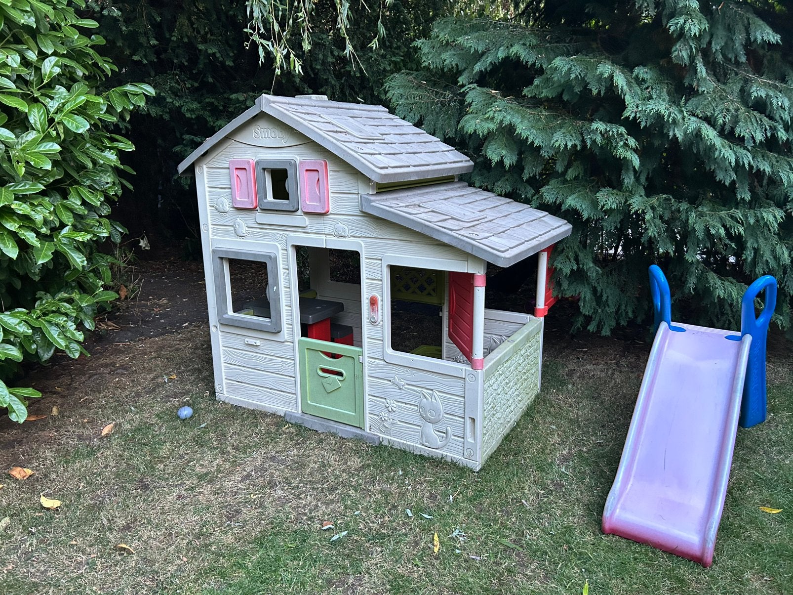 Huisje en glijbaan gebruikt, Ophalen, Gebruikt, Kunststof