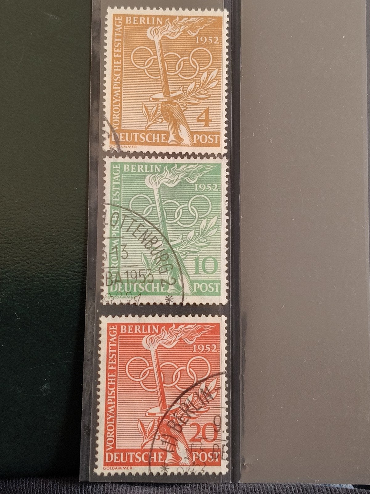 Duitse postzegels Olympische Spelen 1952, Ophalen of Verzenden, Overige periodes, Gestempeld