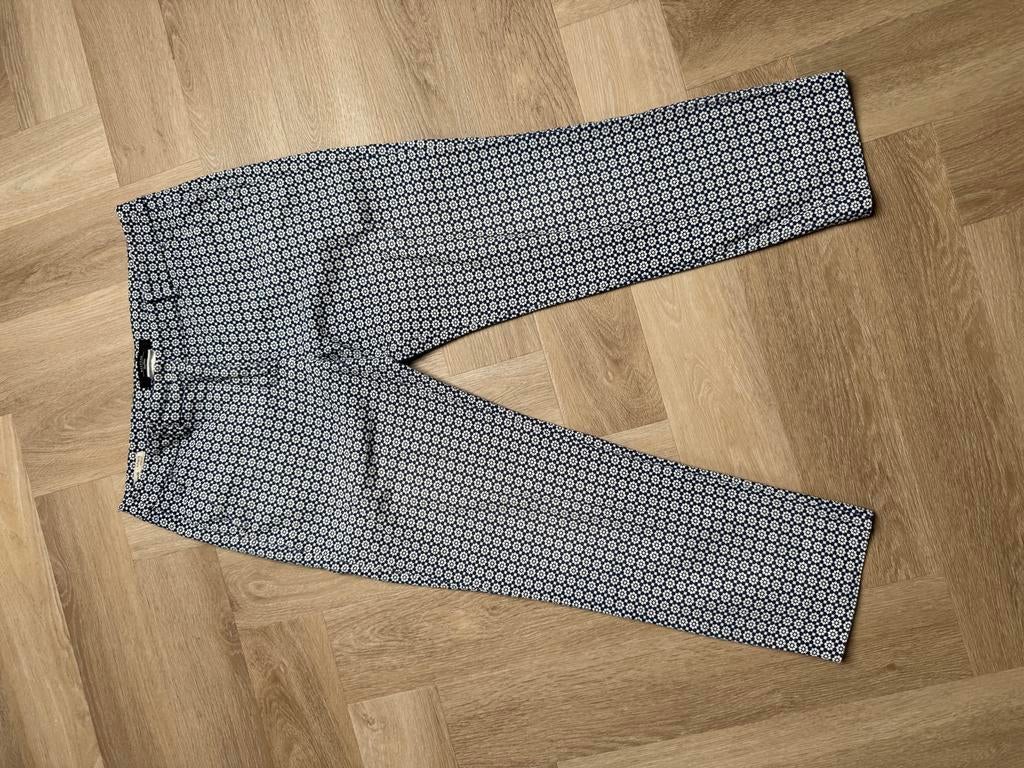 Weekend Max Mara broek met patroon, Maat 38/40 (M), Blauw, Ophalen of Verzenden, Driekwart