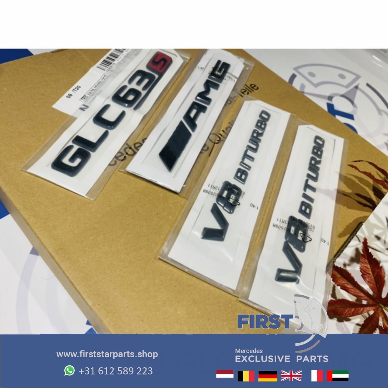 W253 C253 X253 GLC KLASSE GLC63S AMG LOGO SET ZWART 2016-202, Gebruikt, -, Ophalen of Verzenden, -