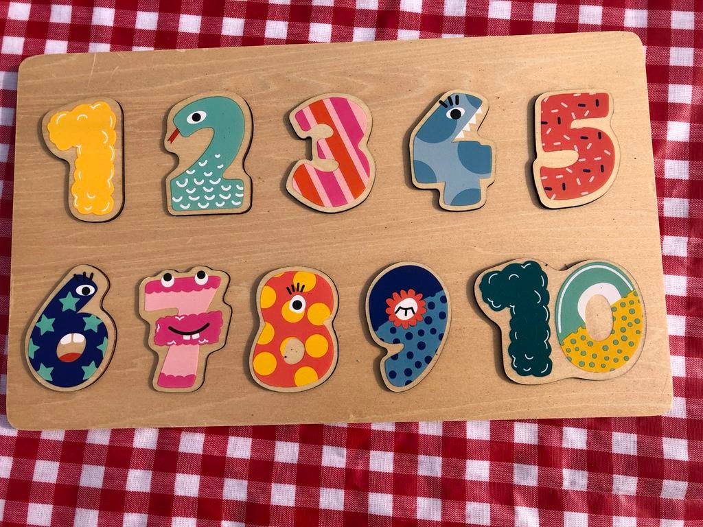Houten Cijfer Puzzel voor Kinderen - Educatief Speelgoed, Ophalen, Gebruikt, Puzzelen
