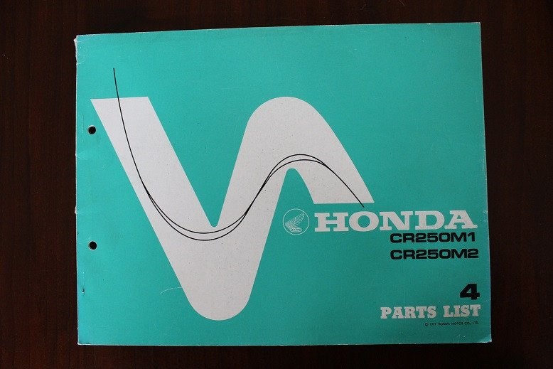 Honda CR250 M1 M2 Elsinore? 1977 motorcycle partslist CR 250, Motoren, Ophalen of Verzenden, Honda