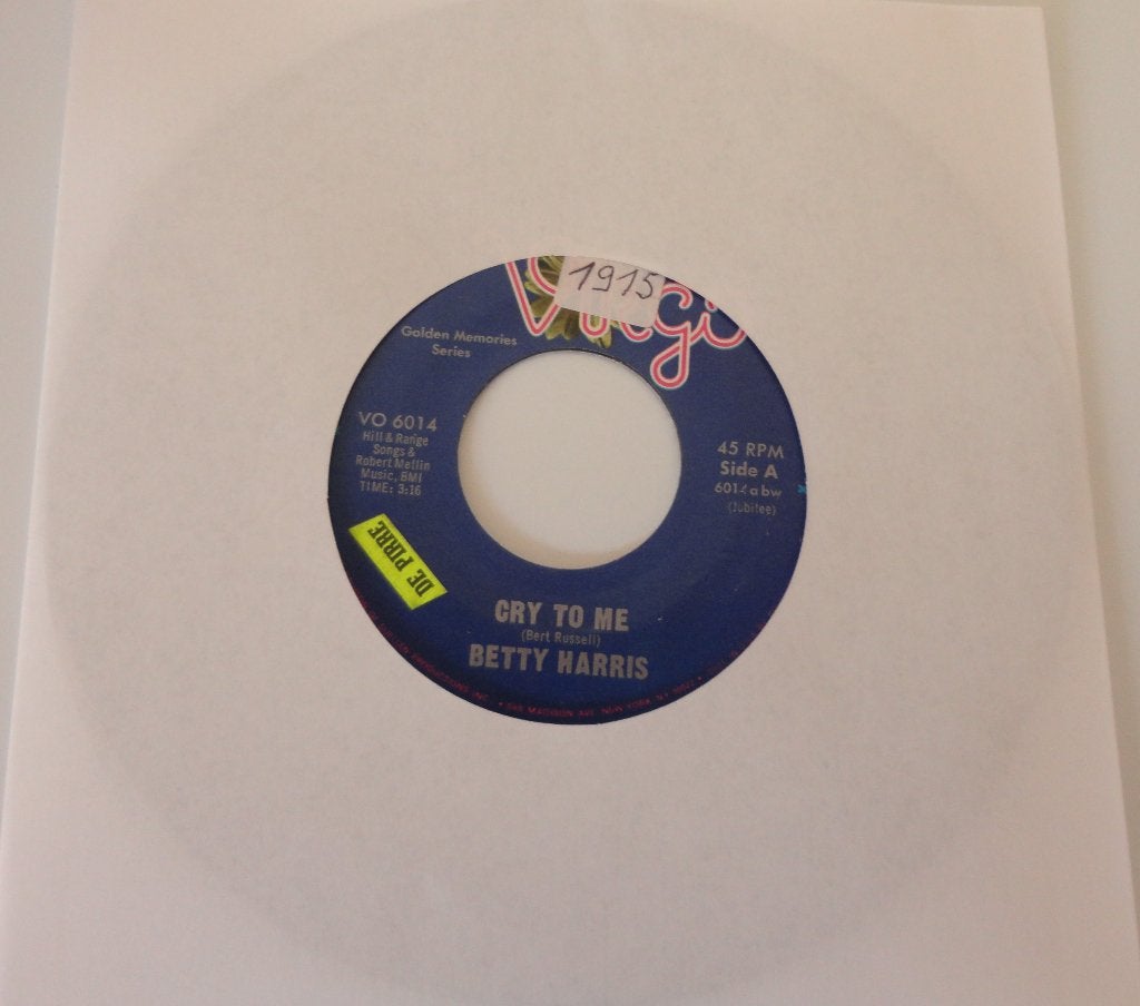 Betty Harris > Cry to me, Ophalen of Verzenden, Gebruikt, Pop, Single