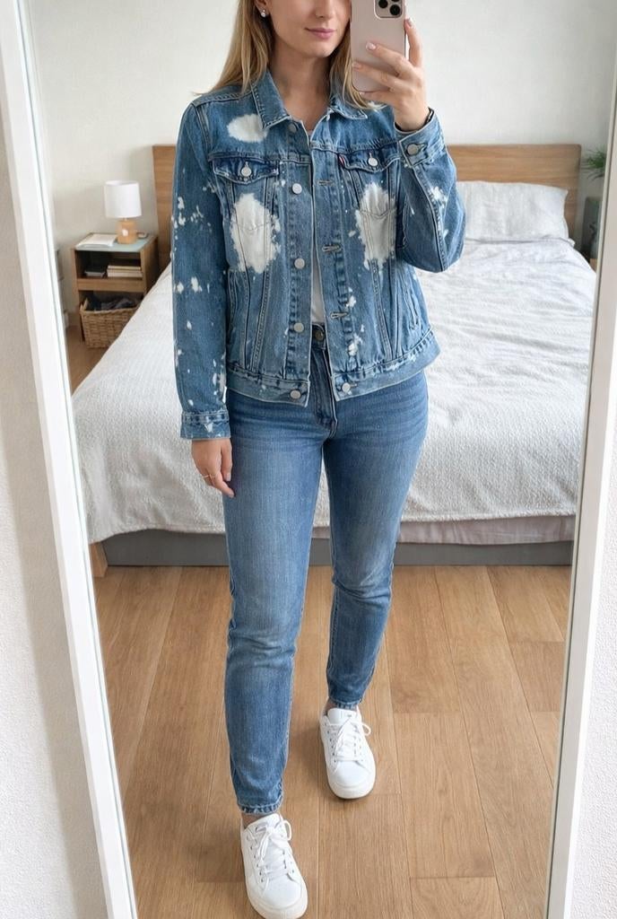 Leuk spijkerjas van Levi's maat S, Blauw, Ophalen of Verzenden, Zo goed als nieuw, Maat 36 (S)