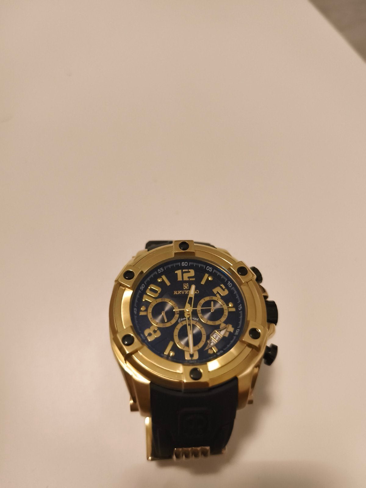 Revello herenhorloge, 1 keer gedragen, Sieraden, Tassen en Uiterlijk, Horloges | Heren, Overige merken, Overige materialen, Polshorloge