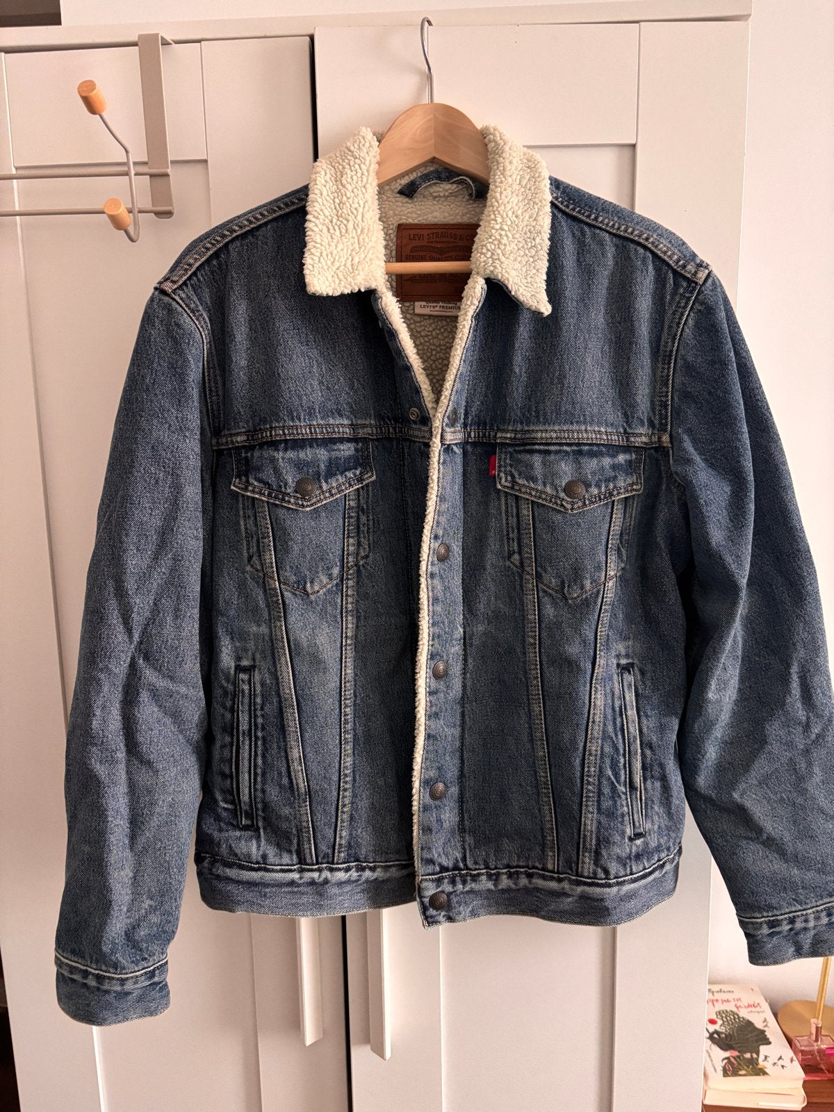 Levi's Sherpa Trucker Jacket - Maat M, Ophalen of Verzenden, Gedragen, Maat 48/50 (M), Blauw