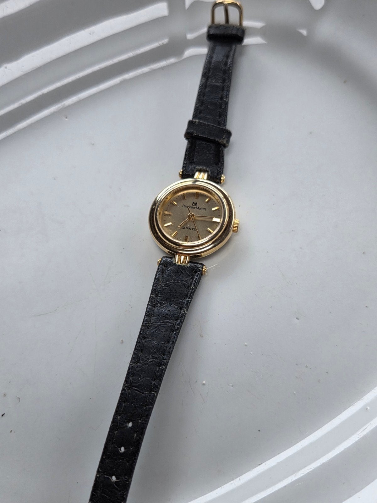 vintage precieuse montre quarts dameshorloge, Overige merken, Verzenden, Polshorloge, Leer
