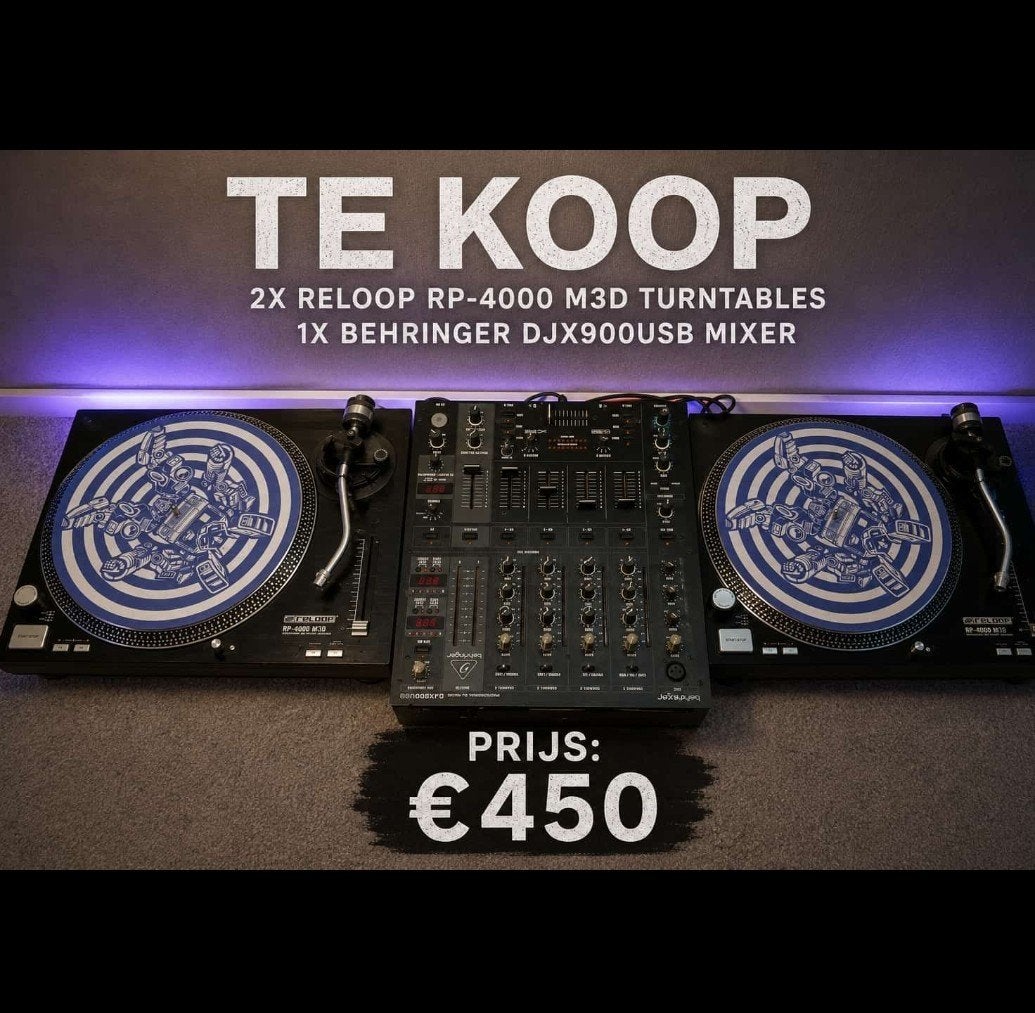 Reloop RP-4000 M3D Draaitafels & Behringer DJX900USB Mixer, Ophalen of Verzenden