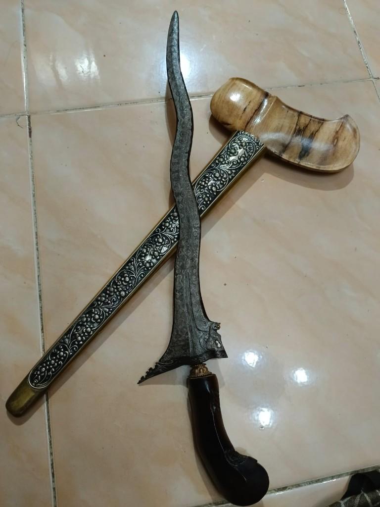 Antieke Kris Singo Barong 5 Luk Lar Gangsir Timoho SVC53, Verzenden