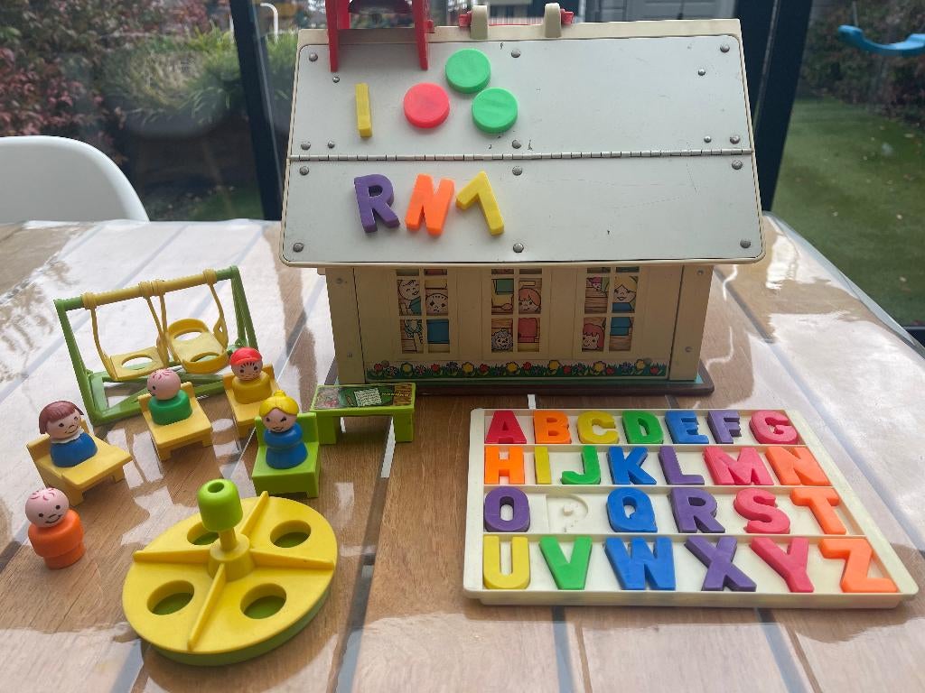 Fisher Price school vintage | 20260301, Kinderen en Baby's, Speelgoed | Fisher-Price, Ophalen of Verzenden, Gebruikt, Speelset