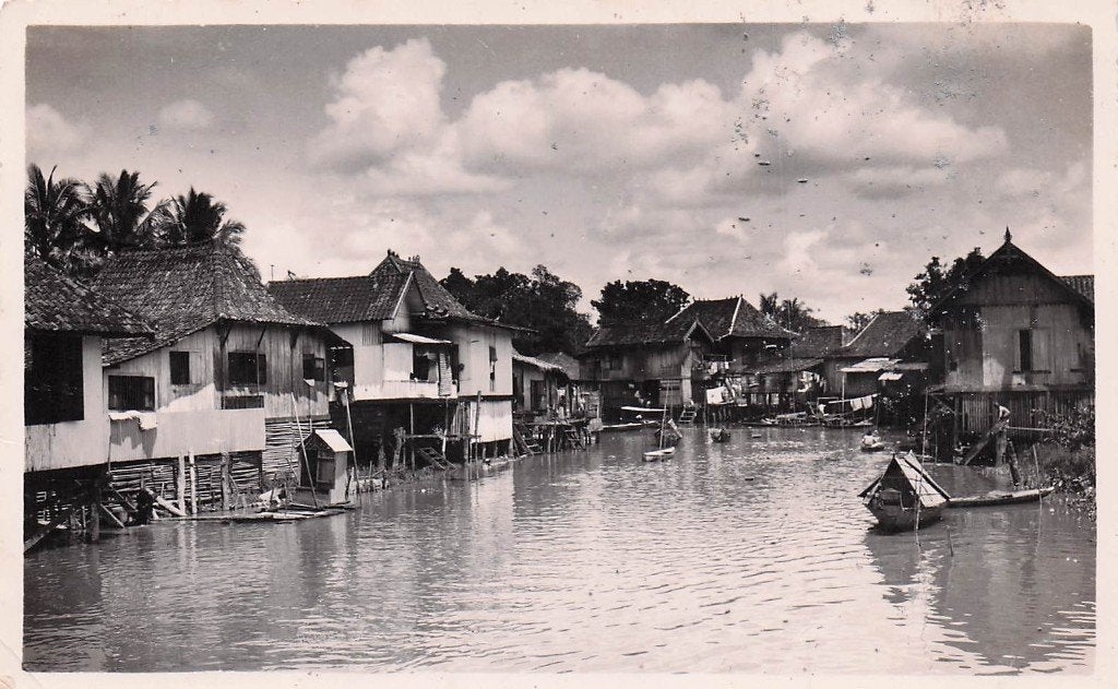 Nederlands Indië FOTOKAART - Maar waar?, Verzenden, 1920 tot 1940, Gelopen, Buiten Europa
