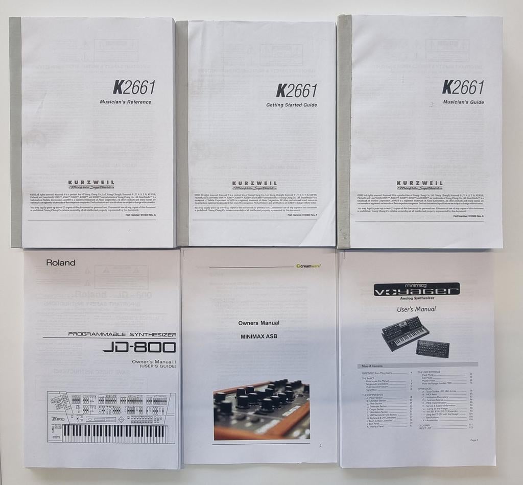 User manuals, Muziek en Instrumenten, Ophalen, Zo goed als nieuw, Overige aantallen, Overige merken