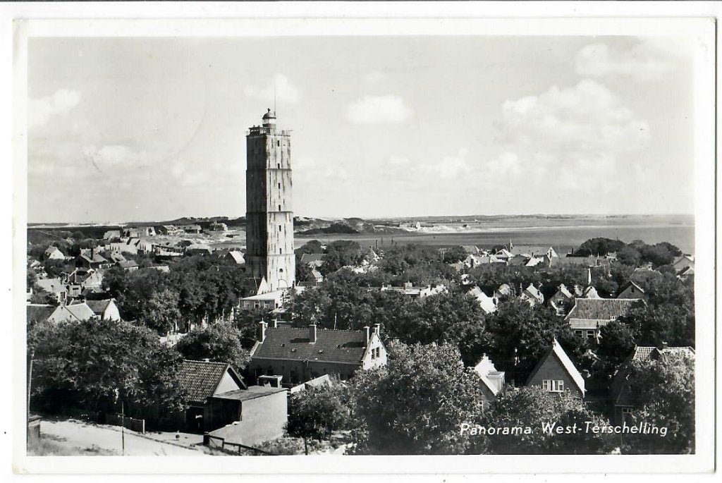 Terschelling - Panorama West-Terschelling, Verzenden, 1940 tot 1960, Gelopen, Waddeneilanden