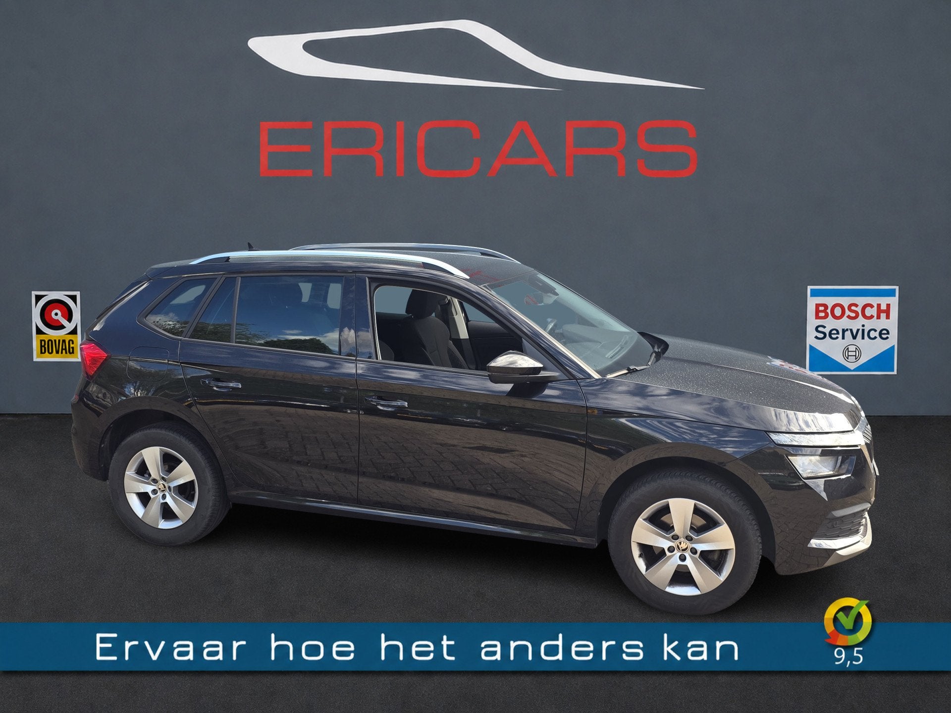 Skoda Kamiq 1.5 TSI ACT Sport Business NAVI AUTOMAAT CAMERA, Stof, 4 cilinders, 150 pk, Zwart