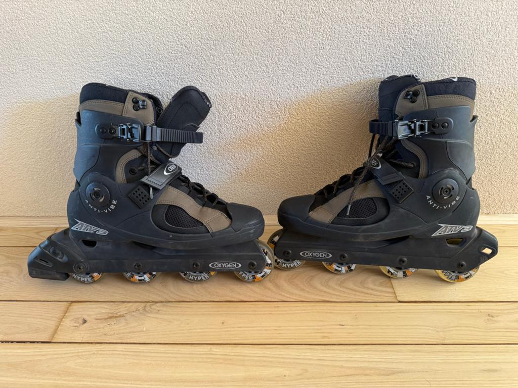 Oxygen ATV3 inline skates heren, maat 43, beschermers, helm, Sport en Fitness, Overige merken, Heren, Ophalen of Verzenden, Inline skates 4 wielen