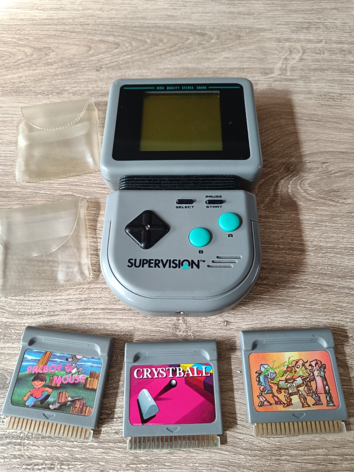 Watara Supervision (defect) met 3 spellen, Ophalen of Verzenden, Overige merken, Niet werkend