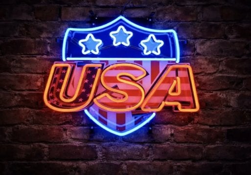 USA Amerikaanse kleuren neon en veel andere, Am, Lichtbak of (neon) lamp, Nieuw, Ophalen of Verzenden
