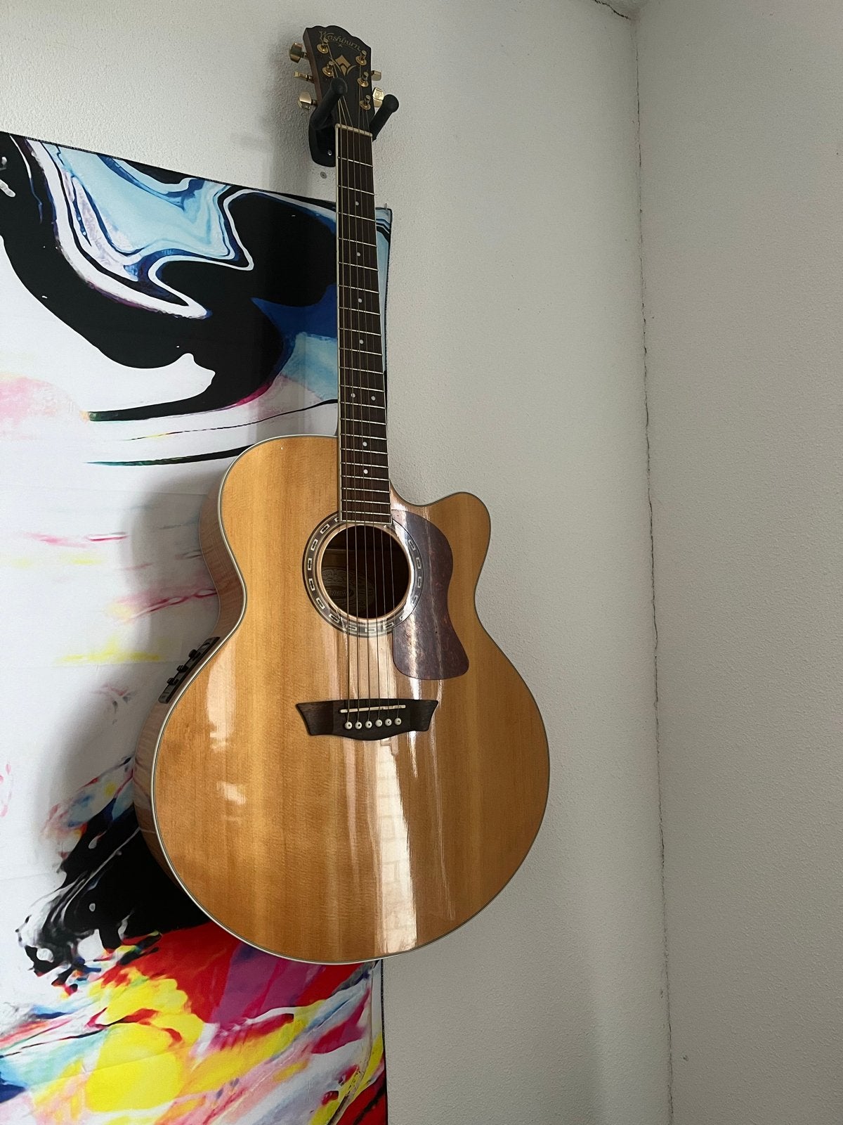 Washburn HJ40SCE Solid Sitka Spruce Top Akoestische Gitaar, Ophalen of Verzenden, Gebruikt, Western- of Steelstringgitaar, Met (piezo-)element
