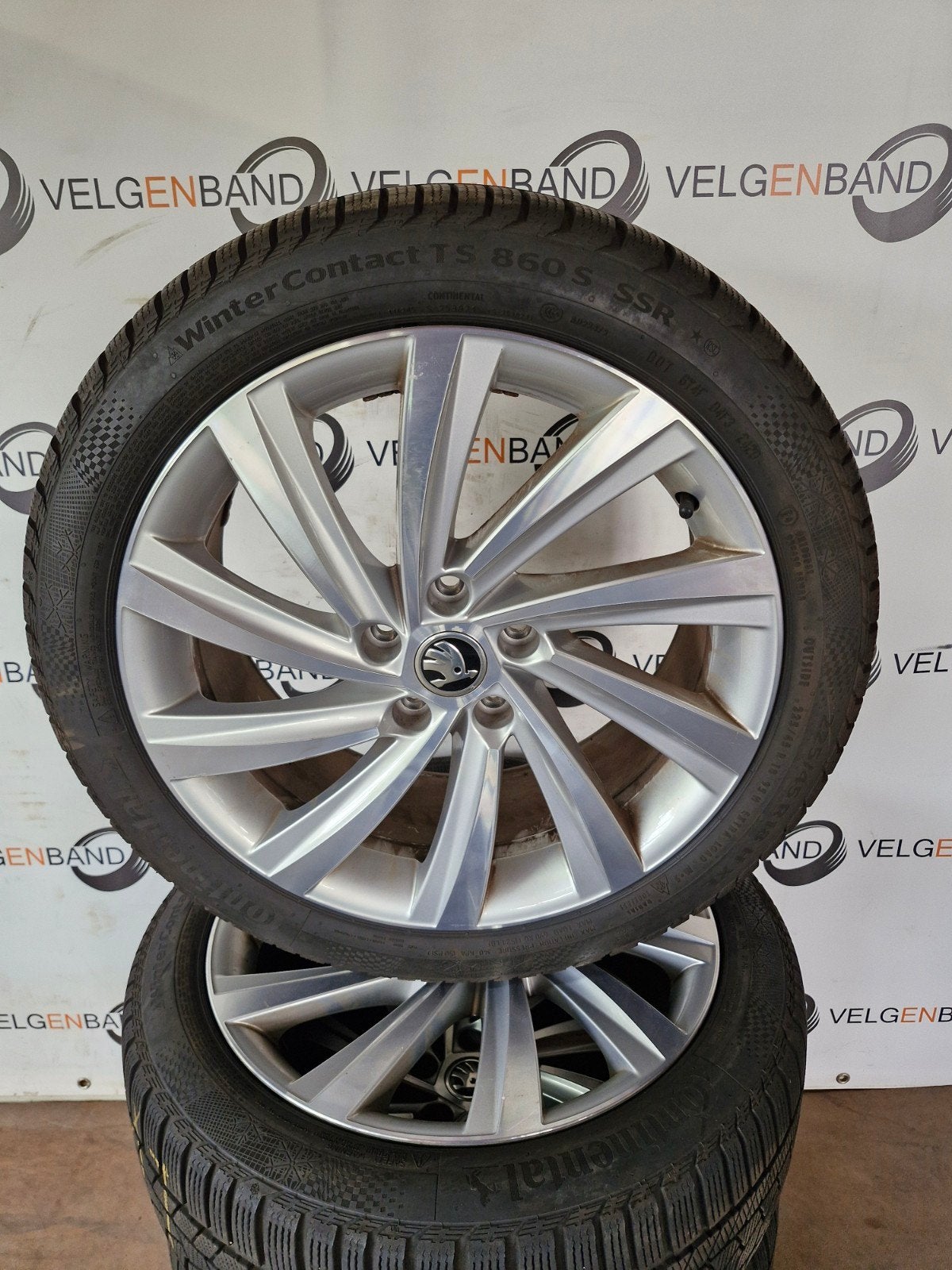 Winterset Skoda Octavia IV Perseus 225 45 18 5x112 57,1 vag, 18 inch, Gebruikt, ., Banden en Velgen