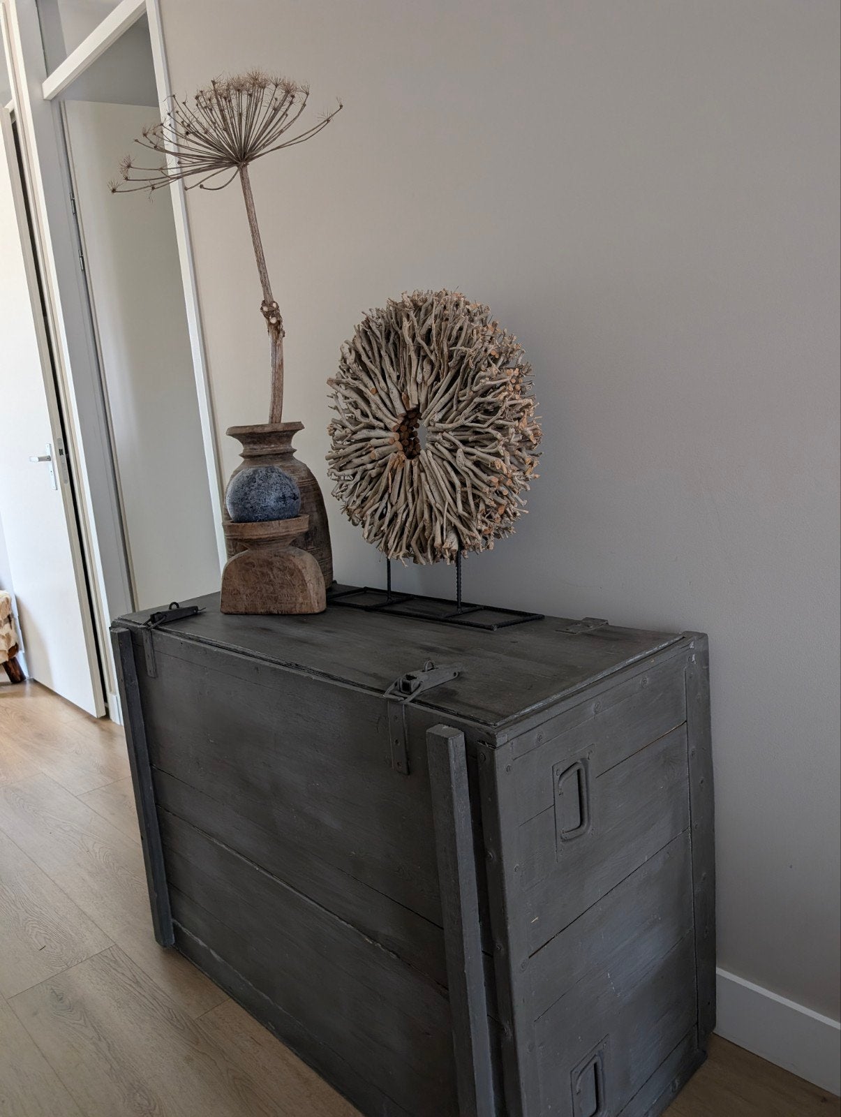 Landelijke oude legerkist, dekenkist, tv meubel, salontafel, Huis en Inrichting, Woonaccessoires | Kisten, Ophalen