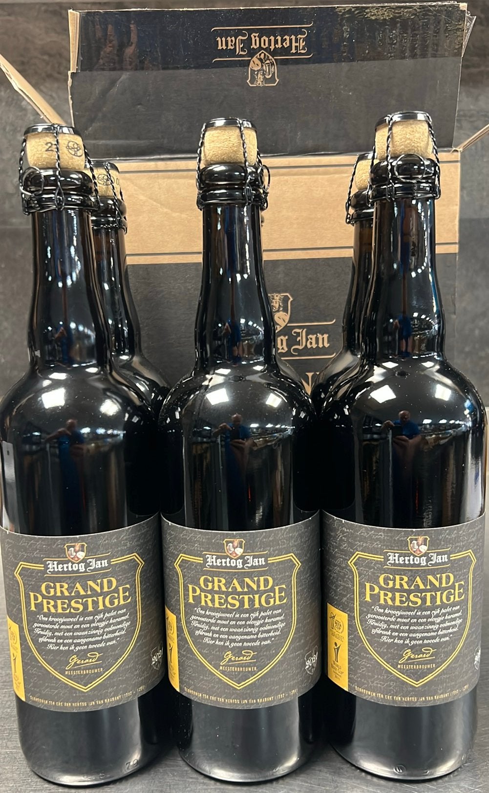 6 flessen Hertog Jan – Grand Prestige 2021, Ophalen of Verzenden, Zo goed als nieuw, Flesje(s), Hertog Jan