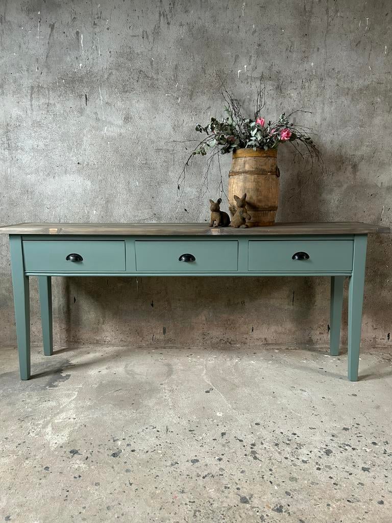 Prachtige lange sidetable, Ophalen, Zo goed als nieuw, 25 tot 50 cm, Rechthoekig