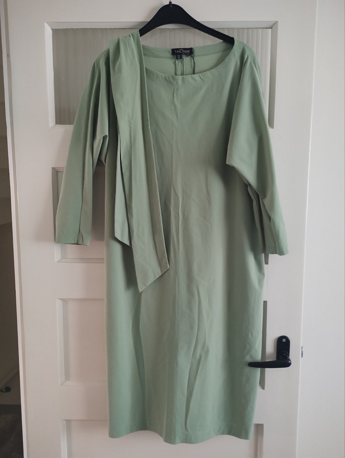 LaDress jurk, mintgroen, maat XL., Kleding | Dames, Maat 46/48 (XL) of groter, Nieuw, Ophalen of Verzenden, Onder de knie
