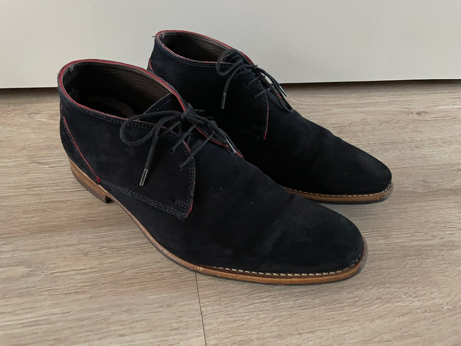 Veterschoenen Floris van Bommel blauw maat 7,5, Blauw, Ophalen of Verzenden, Zo goed als nieuw, Veterschoenen