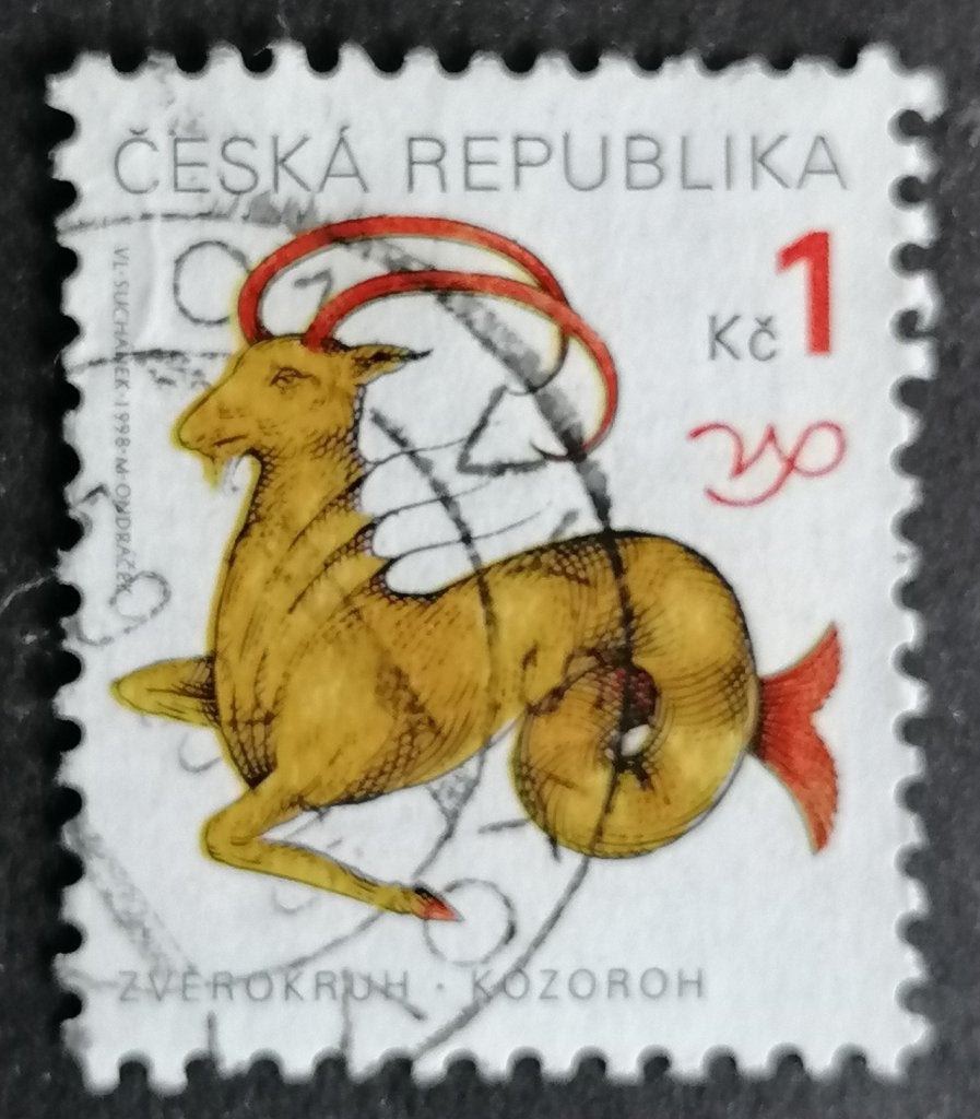 TSJECHIË - sterrenbeeld steenbok 1998, Verzenden, Overige landen, Gestempeld