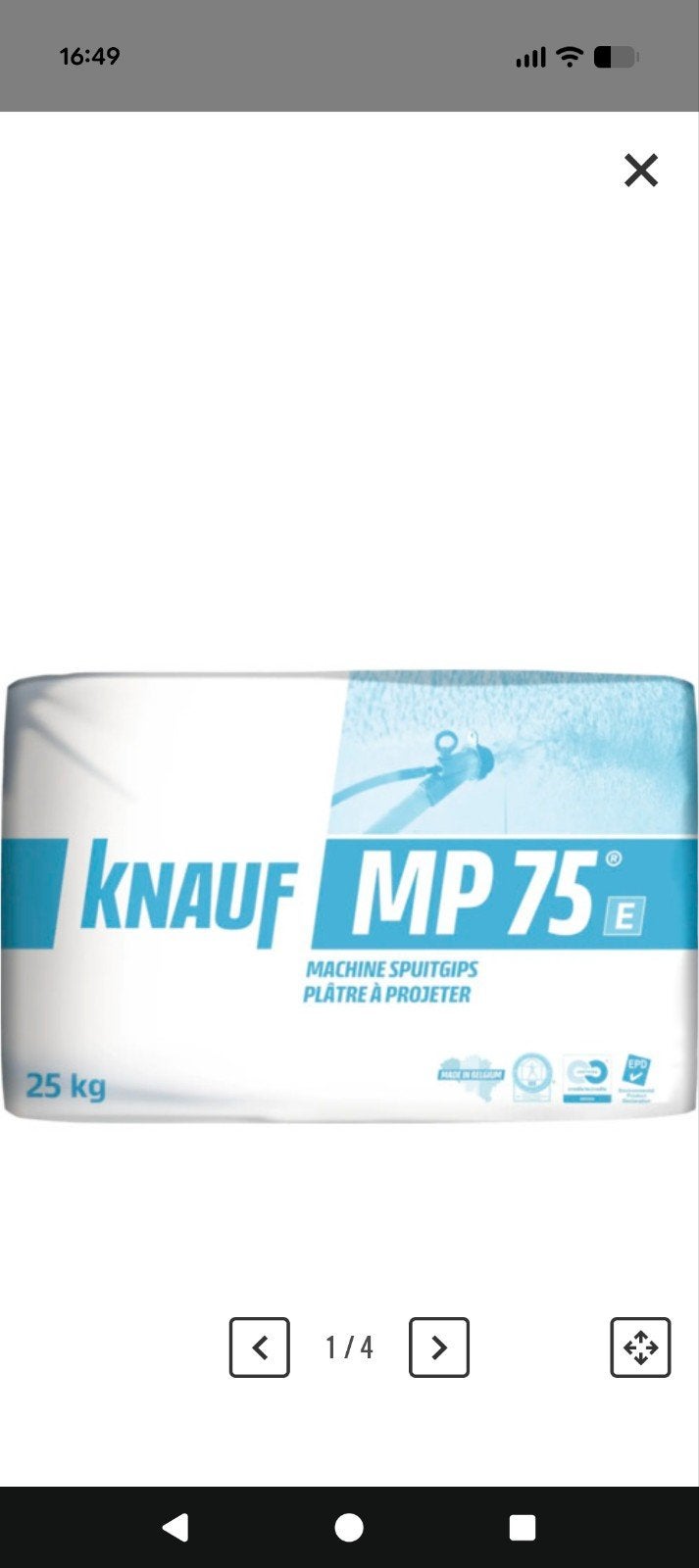 Knauf gips gratis ophalen, Ophalen, Overige materialen, Minder dan 4 cm, Minder dan 5 m²