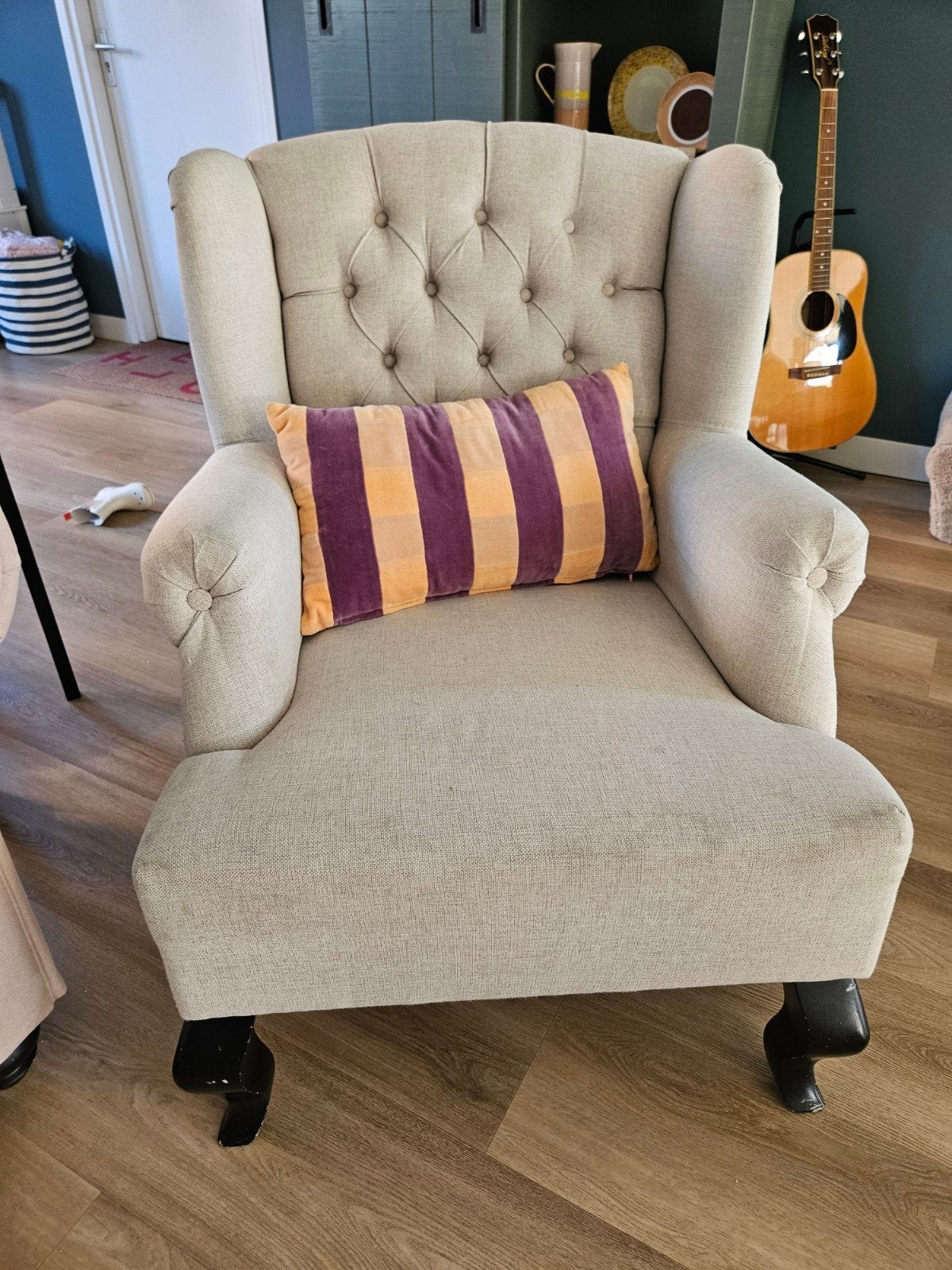 Landelijke fauteuil - Beige, Ophalen, Gebruikt, Overige kleuren, Klassiek, Comfortabel