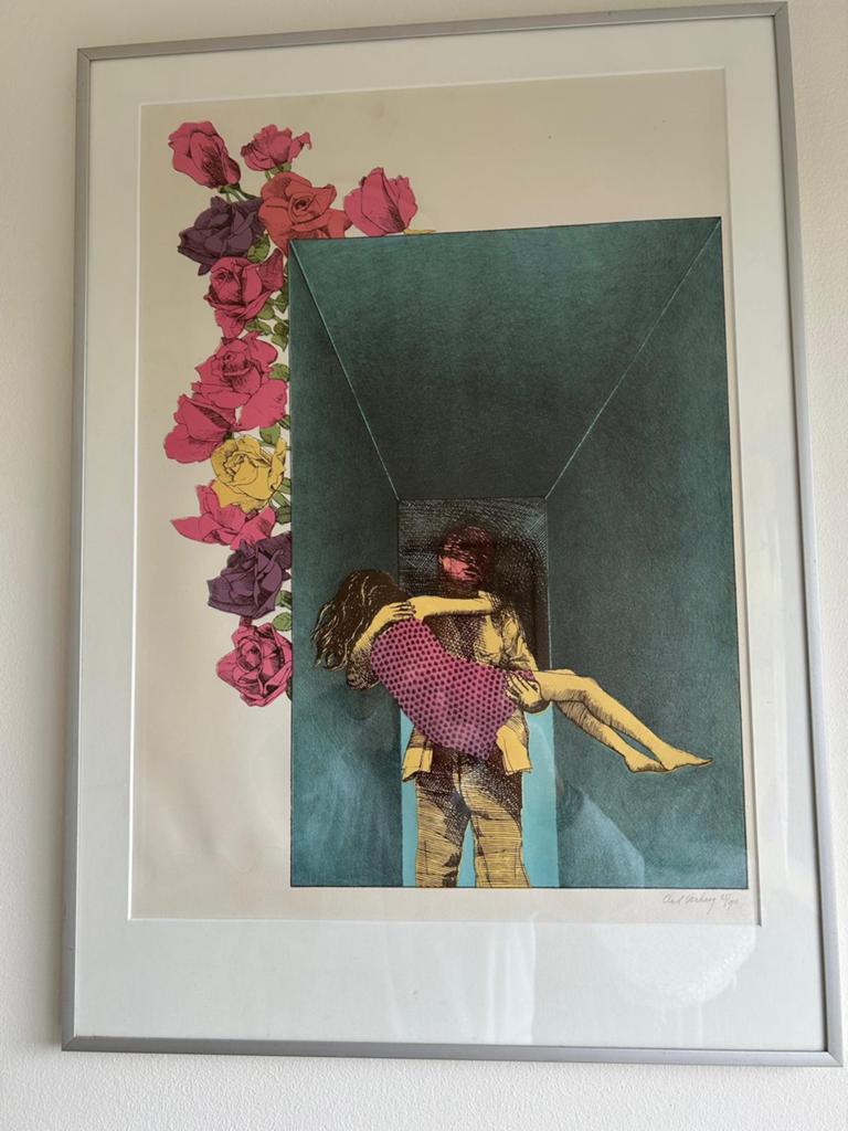 Prachtige litho op geschept papier aat verhoog, Antiek en Kunst, Kunst | Litho's en Zeefdrukken, Ophalen