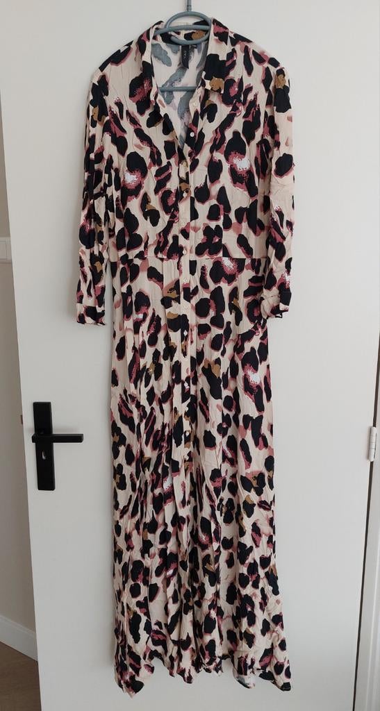 YAS jurk met luipaardprint, Maat 38/40 (M), Beige, Ophalen of Verzenden, Zo goed als nieuw