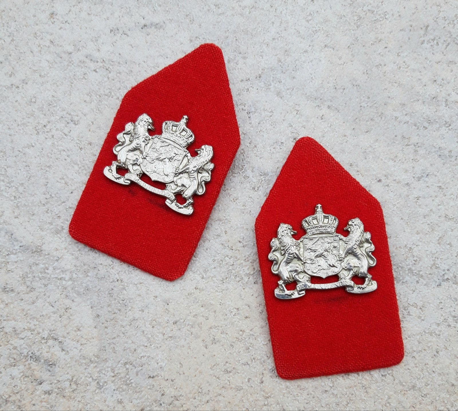 Set kraagpatten Nationale Reserve (NATRES), Verzenden, Landmacht, Nederland, Embleem of Badge