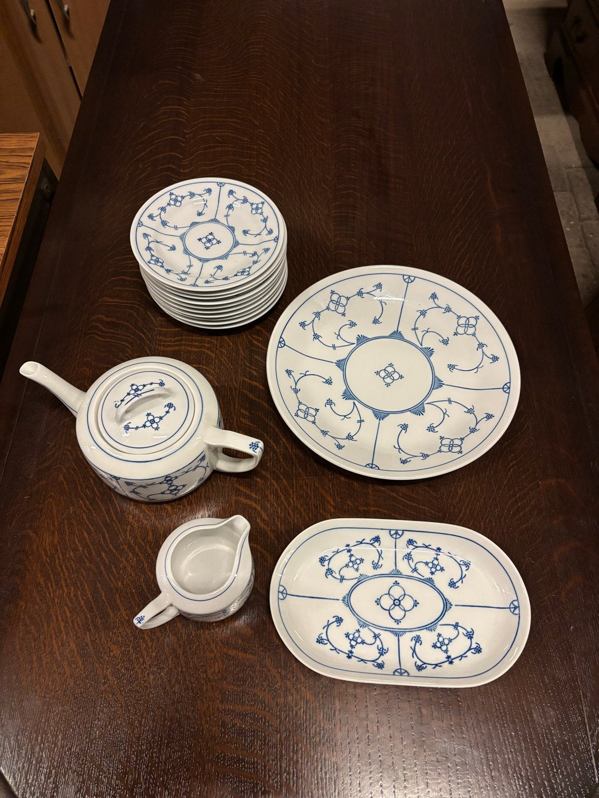 Jäger Eisenberg Original Blau Saks DDR servies - vintage, Ophalen of Verzenden