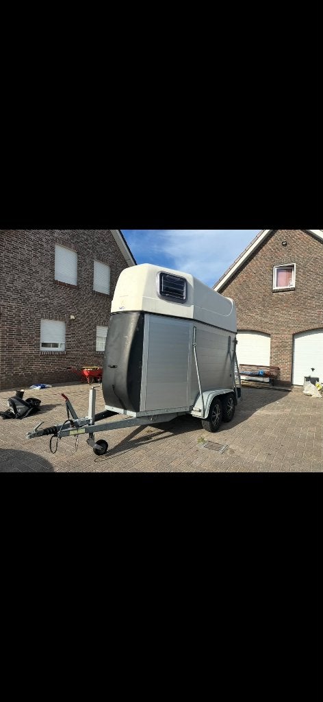 Paardentrailer 1.5 paards, Ophalen, Zilver, Zo goed als nieuw, BR