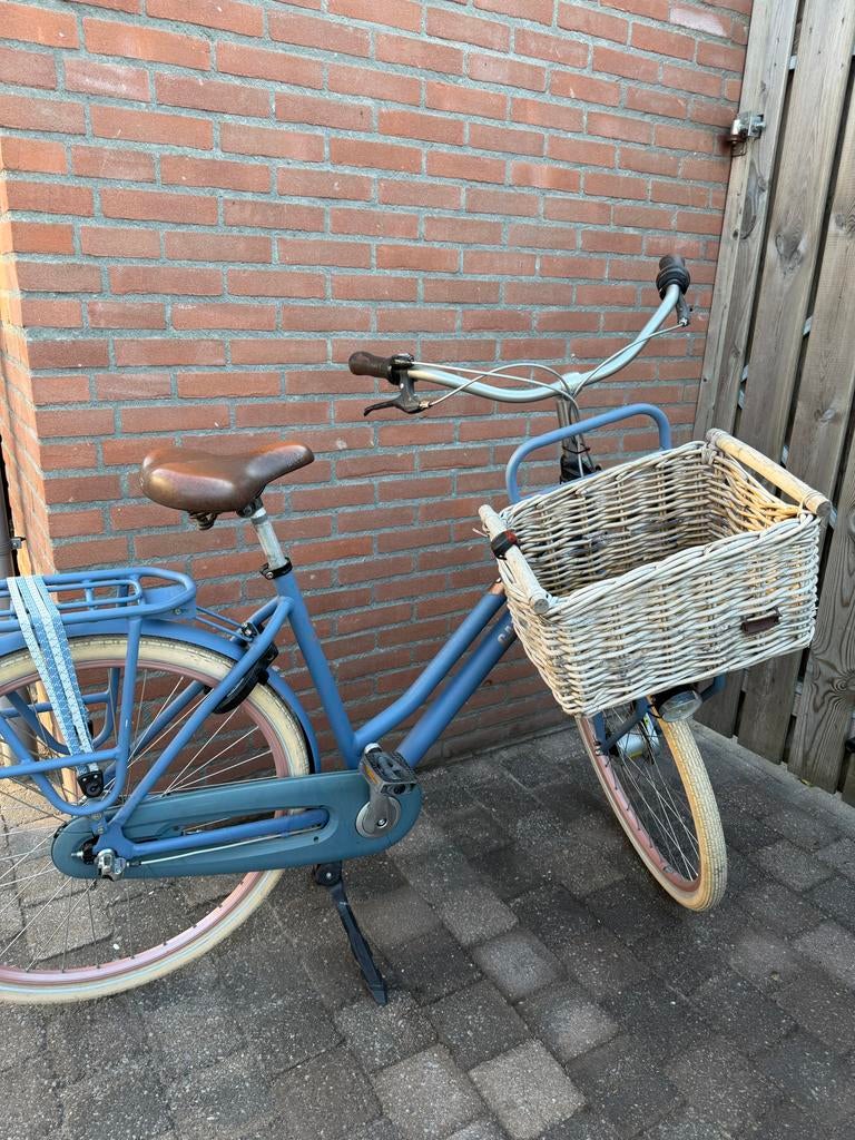 Gazelle Heavy Duty 26 inch transportfiets met mand - Blauw, Fietsen en Brommers, Fietsen | Dames | Damesfietsen, Gebruikt, Versnellingen