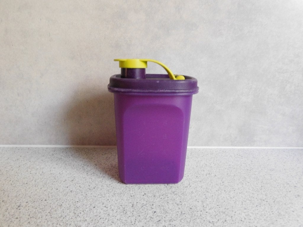 Tupperware Mess & Go 350 ml. Paars Lime, Beker of Kan, Ophalen of Verzenden, Zo goed als nieuw, 350 ml