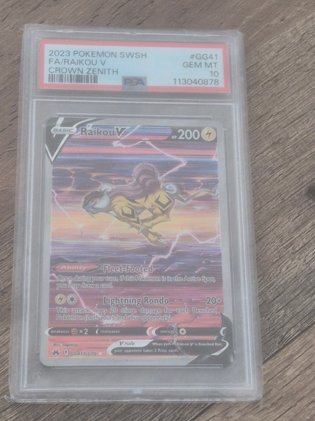 Raikou V PSA 10 GEM MT - Crown Zenith Pokemon Kaart, Hobby en Vrije tijd, Verzamelkaartspellen | Pokémon, Ophalen of Verzenden